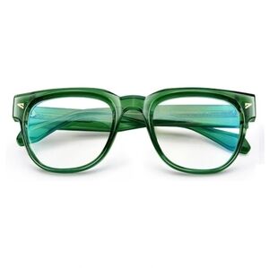 Square Blue Light Blocking Glasses Anti Glare Computer Green Frame Eyeglasses